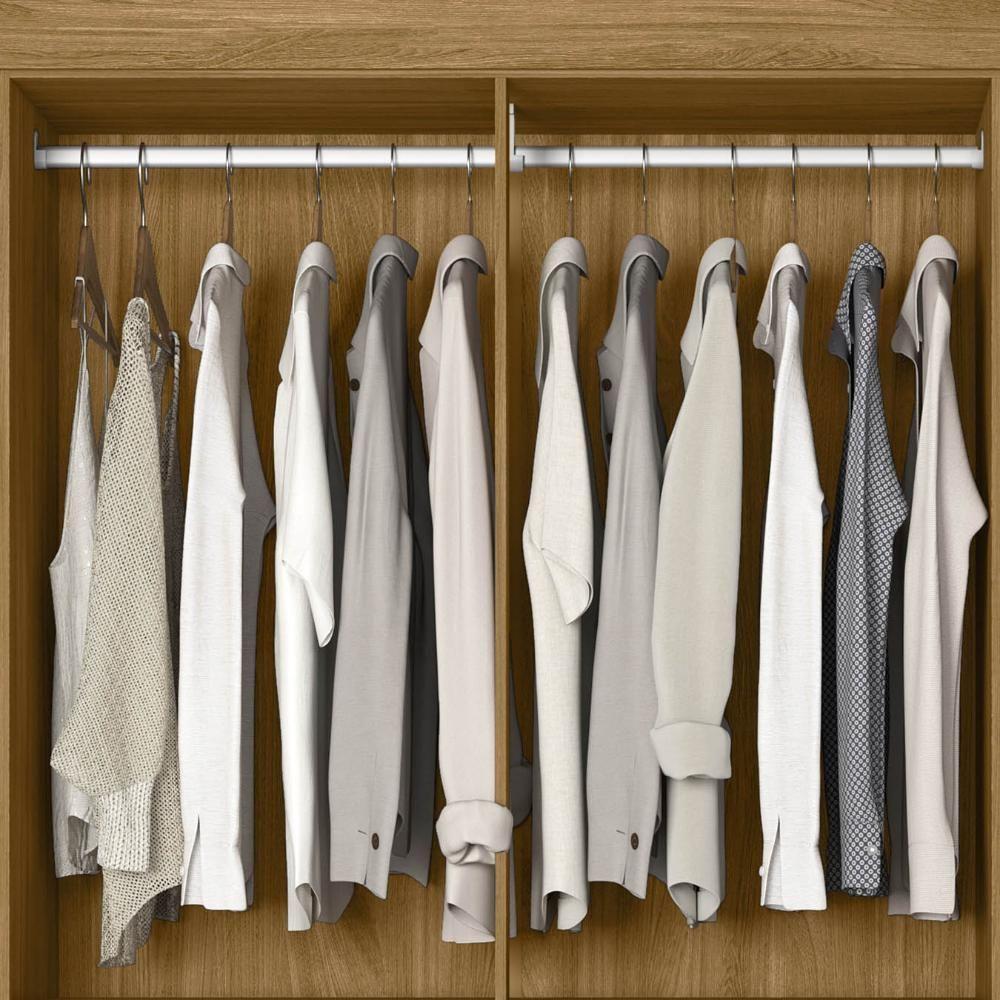 Guarda Roupa Casal 165cm Com Espelho Khani Freijó/off Z17 - Mpozenato - 8