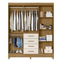 Guarda Roupa Casal 165cm Com Espelho Khani Freijó/off Z17 - Mpozenato - 5