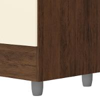 Guarda Roupa Solteiro 103cm Com Espelho Ideal Imbuia/champanhe - Vila Rica - 10