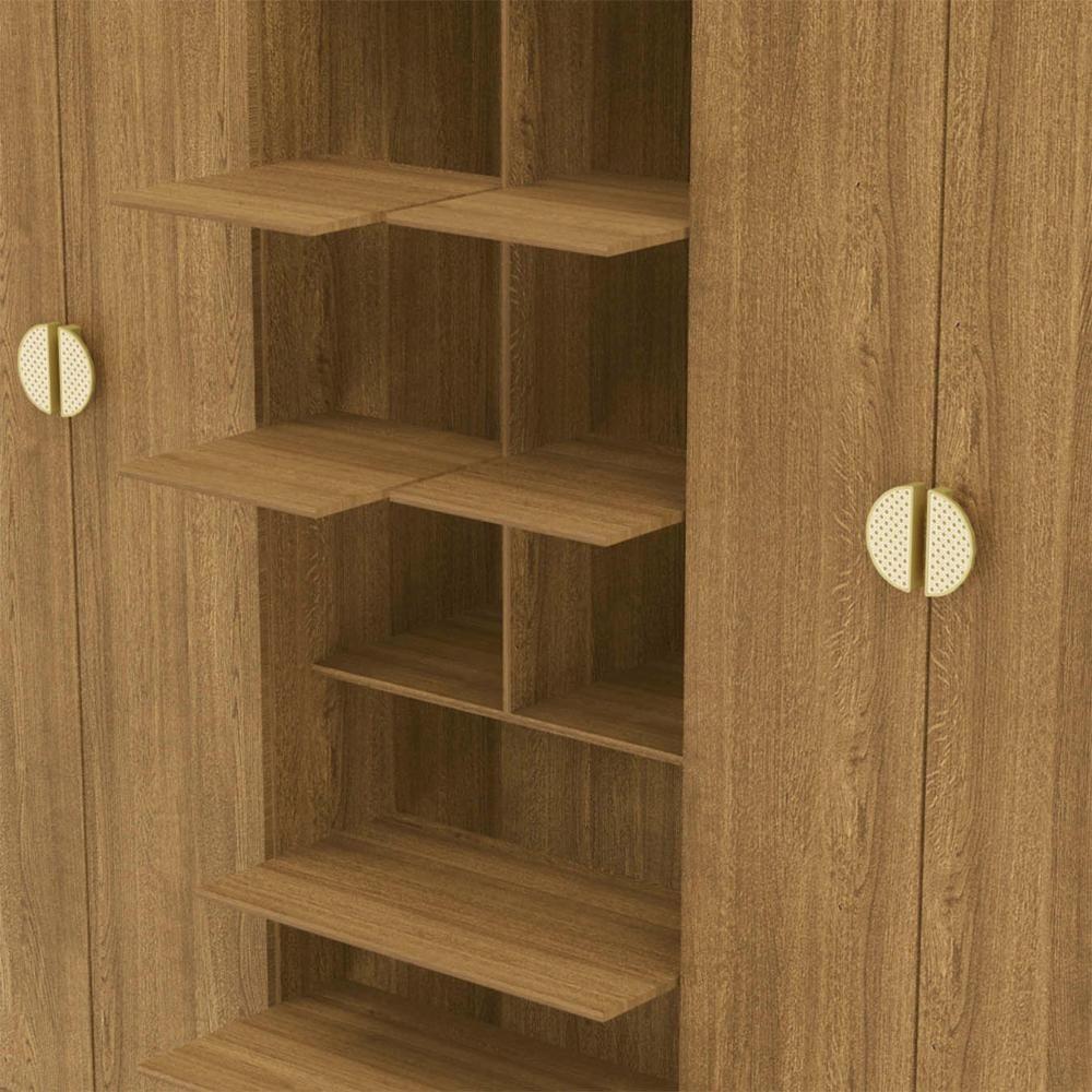 Guarda Roupa Casal 203cm Com 6 Portas Leo Nature V02 - Mpozenato - 7