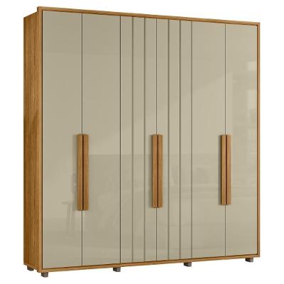 Guarda Roupa Casal 230cm Com 6 Portas Barok Opala/cumaru Z10 - Mpozenato