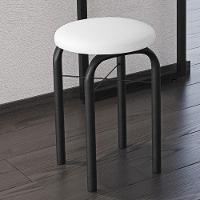 Kit 2 Banquetas Baixas Para Cozinha Em Aço Manu Sintético I01 Preto/branco - Mpozenato - 2