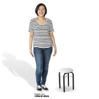 Kit 2 Banquetas Baixas Para Cozinha Em Aço Manu Sintético I01 Preto/branco - Mpozenato - 5