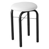 Kit 2 Banquetas Baixas Para Cozinha Em Aço Manu Sintético I01 Preto/branco - Mpozenato - 6