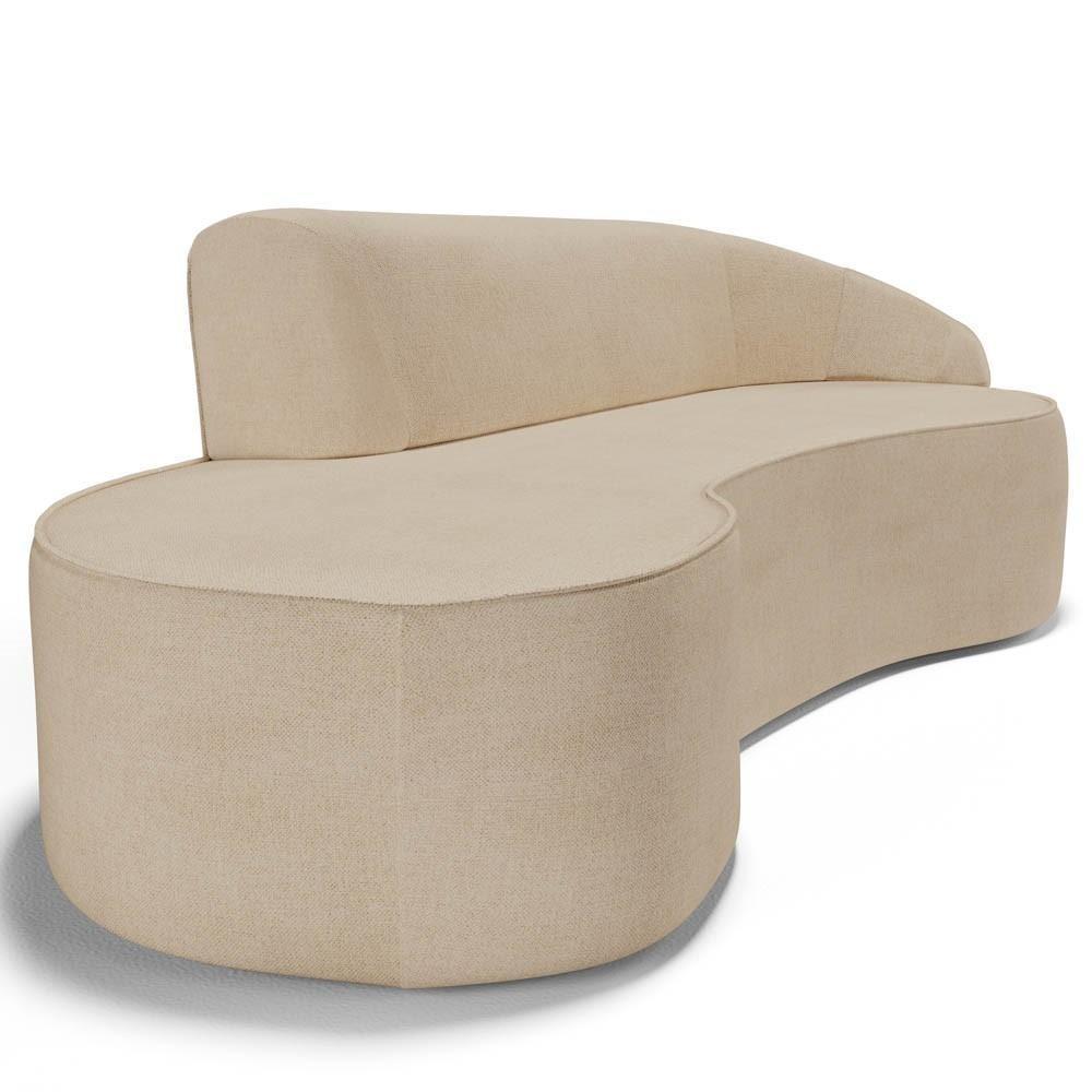 Sofá Living 2 Lugares 180cm Braço Direito Mozart D06 Linho Bege Escuro - Mpozenato - 7