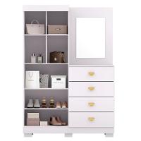 Guarda Roupa Cômoda Com Espelho 120cm Rita Flex Branco V02 - Mpozenato - 6
