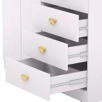 Guarda Roupa Cômoda Com Espelho 120cm Rita Flex Branco V02 - Mpozenato - 8