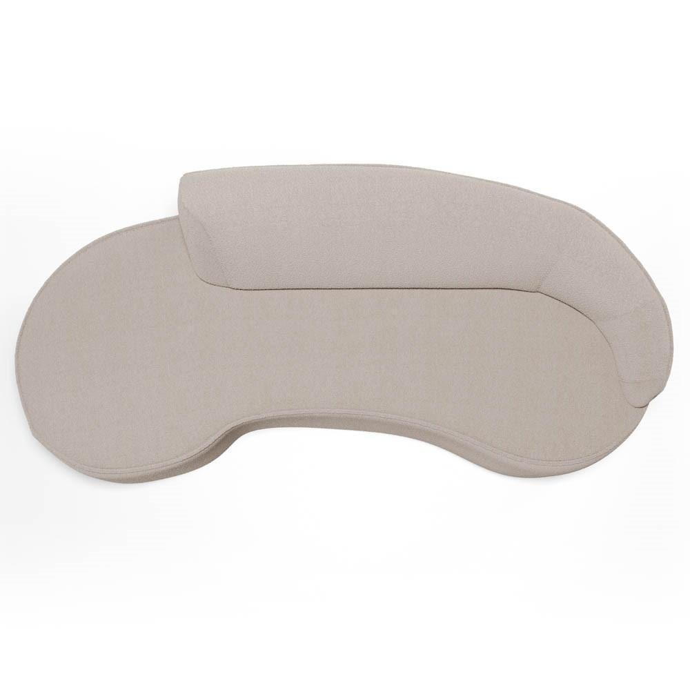 Sofá Living 2 Lugares 180cm Braço Direito Mozart D06 Bouclê Bege - Mpozenato - 8