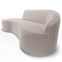 Sofá Living 2 Lugares 180cm Braço Direito Mozart D06 Bouclê Bege - Mpozenato - 7