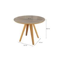 Conjunto Sala De Jantar Madeira Maciça 4 Cadeiras Kappesberg Freijó Bouclé Chumbo - 3