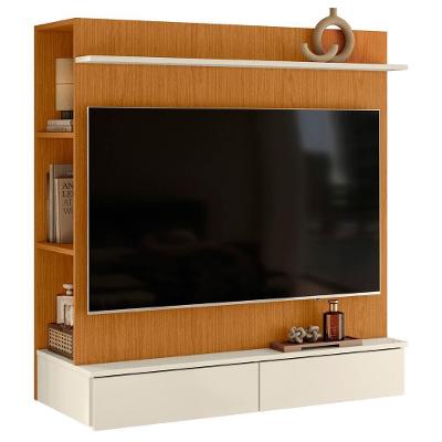 Painel Tv 42 Pol Suspenso Com Closet 108cm Mimo A02 Off/cinamomo - Mpozenato