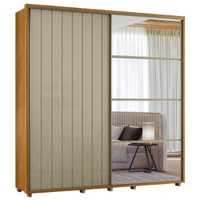 Guarda Roupa Casal 230cm Com Espelho Verbena Opala/cumaru Z10 - Mpozenato