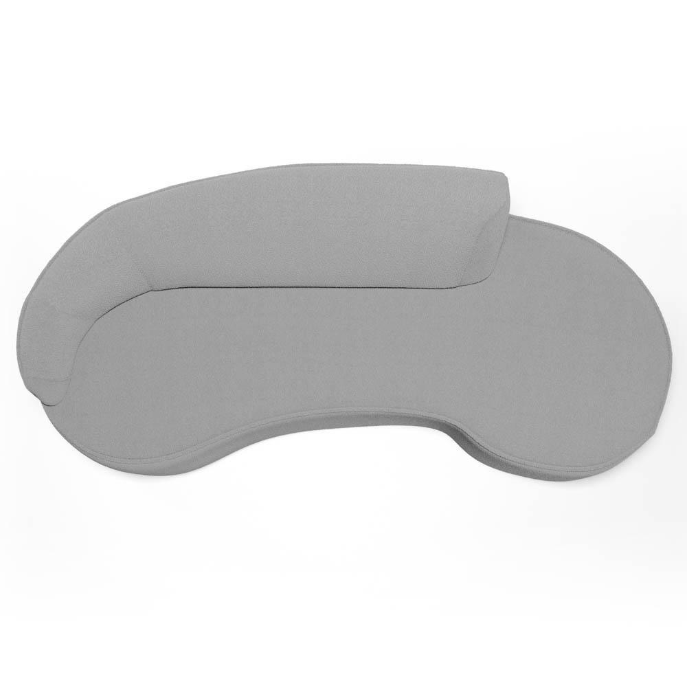 Sofá Living 4 Lugares 280cm Braço Esquerdo Mozart D06 Bouclê Cinza - Mpozenato - 8