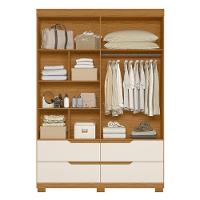 Guarda Roupa Solteiro 160cm 4 Portas Doble Cinamomo/off - Albatroz - 5