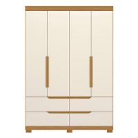 Guarda Roupa Solteiro 160cm 4 Portas Doble Cinamomo/off - Albatroz - 6