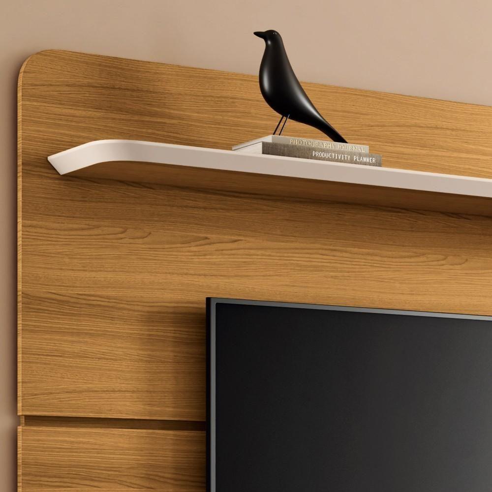 Painel Para Tv Suspenso 70 Pol 180cm Curv Cinamomo/off White - Hb Móveis - 5