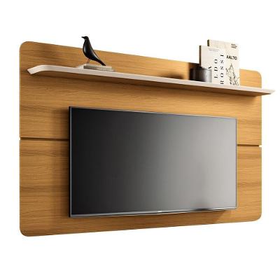 Painel Para Tv Suspenso 70 Pol 180cm Curv Cinamomo/off White - Hb Móveis