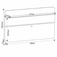 Painel Para Tv Suspenso 70 Pol 180cm Curv Cinamomo/off White - Hb Móveis