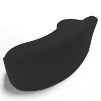 Sofá Living 3 Lugares 230cm Braço Direito Mozart D06 Veludo Preto - Mpozenato - 6