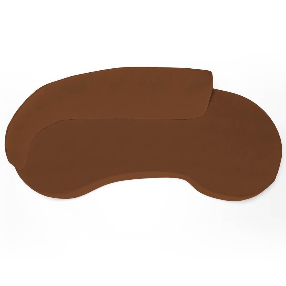 Sofá Living 4 Lugares 300cm Braço Esquerdo Mozart D06 Veludo Telha - Mpozenato - 8