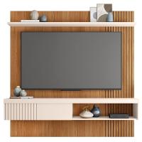 Painel Para Tv 65 Pol Com Bancada Suspensa 180cm Jade Freijó/off White - Caemmun - 5