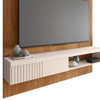 Painel Para Tv 65 Pol Com Bancada Suspensa 180cm Jade Freijó/off White - Caemmun - 6