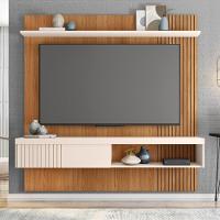 Painel Para Tv 65 Pol Com Bancada Suspensa 180cm Jade Freijó/off White - Caemmun - 7