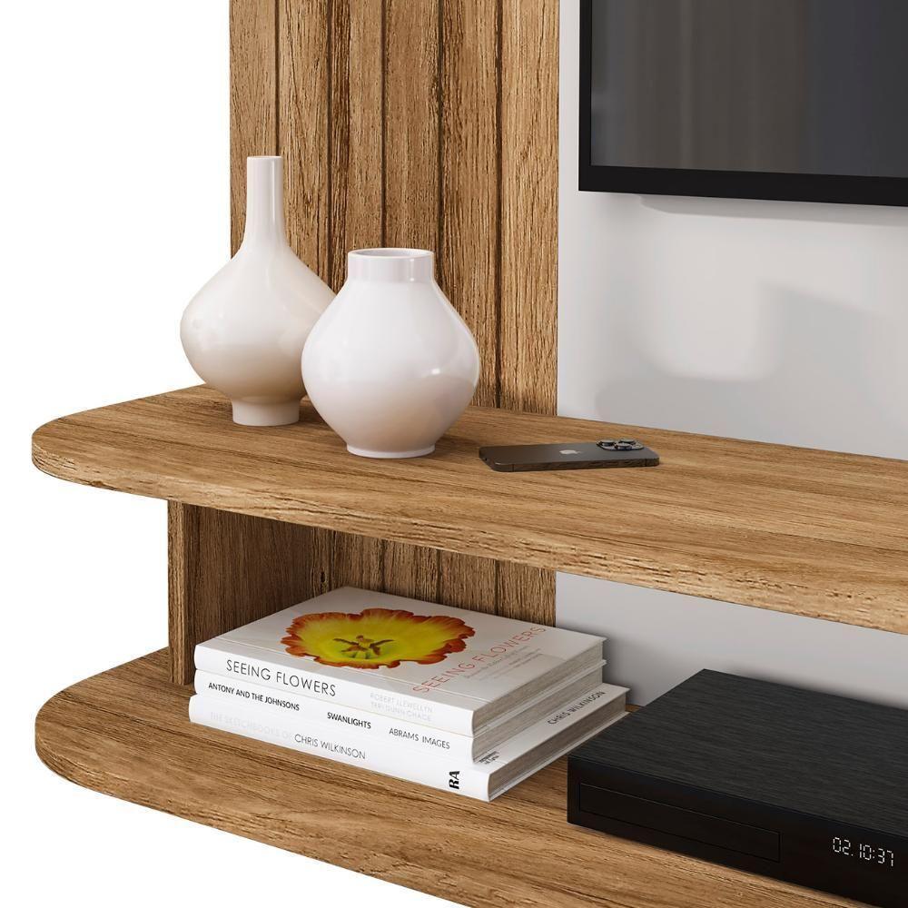 Painel Tv 65 Pol E Bancada Suspensa 161cm Malu Cinamomo/off B02 - Mpozenato - 5