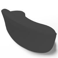 Sofá Living 4 Lugares 300cm Braço Esquerdo Mozart D06 Sintético Cinza - Mpozenato - 3