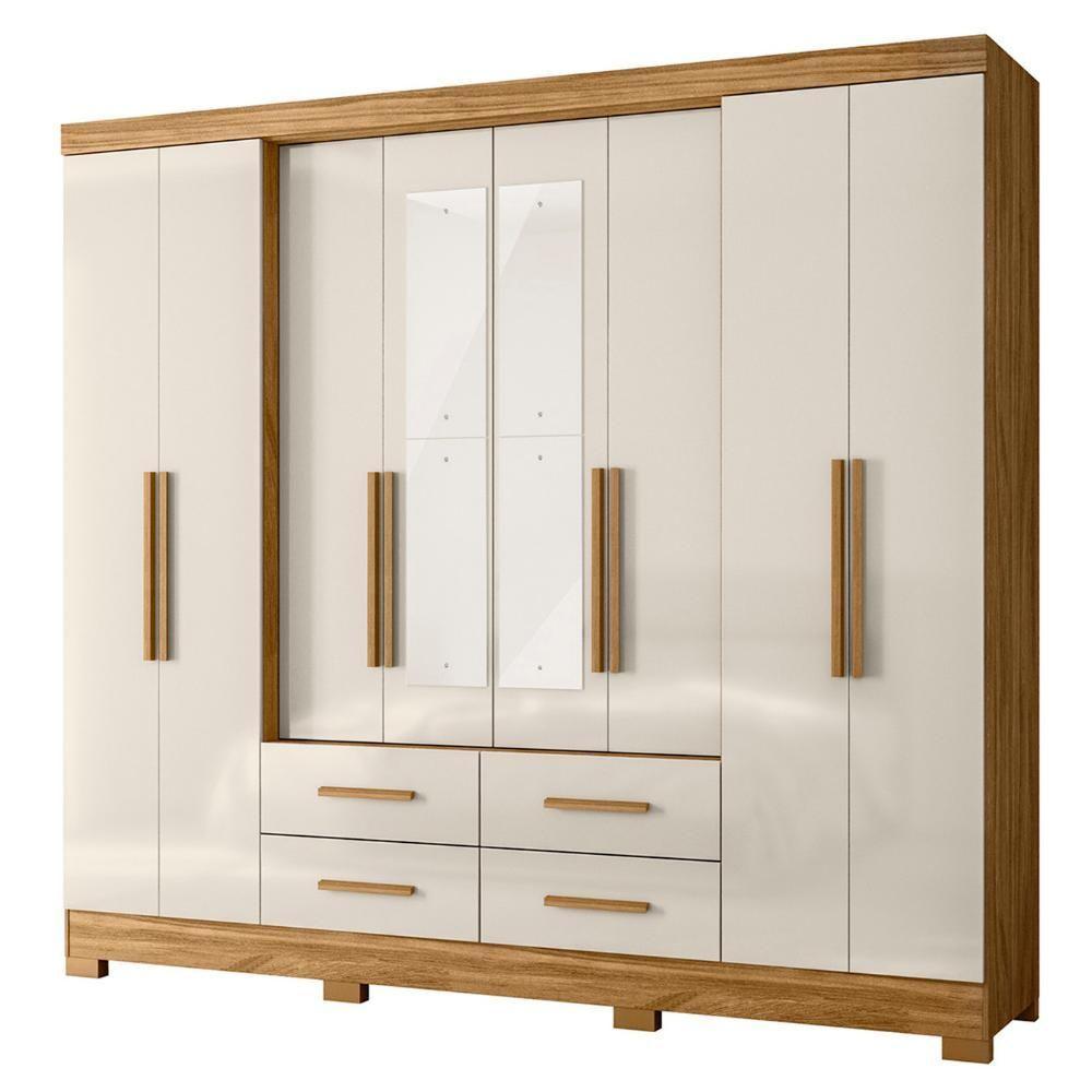 Guarda Roupa Casal 237cm Com Espelho Archi Freijó/off Z17 - Mpozenato - 1