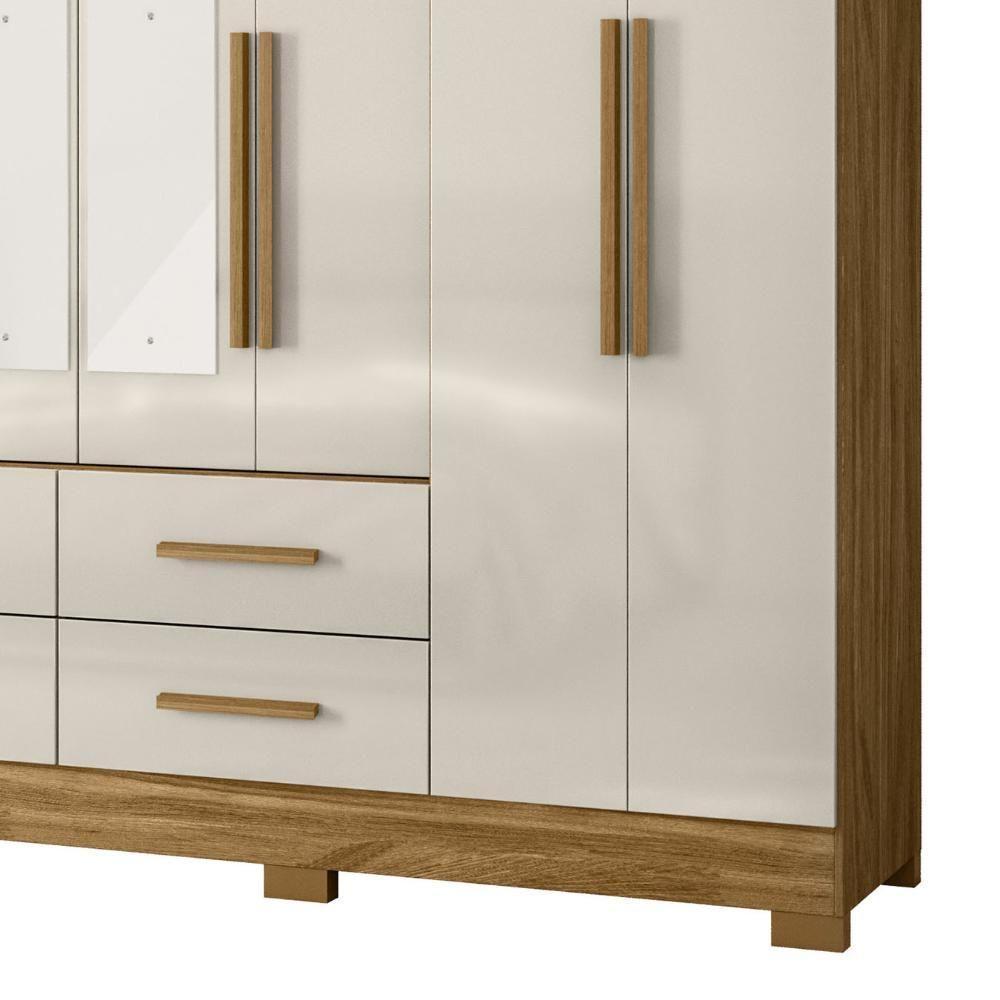 Guarda Roupa Casal 237cm Com Espelho Archi Freijó/off Z17 - Mpozenato - 6
