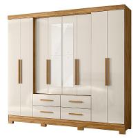 Guarda Roupa Casal 237cm Com Espelho Archi Freijó/off Z17 - Mpozenato - 1