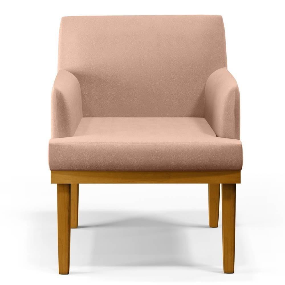 Kit 2 Poltronas Decorativas Vitória W01 Linho Rosê - Mpozenato - 5