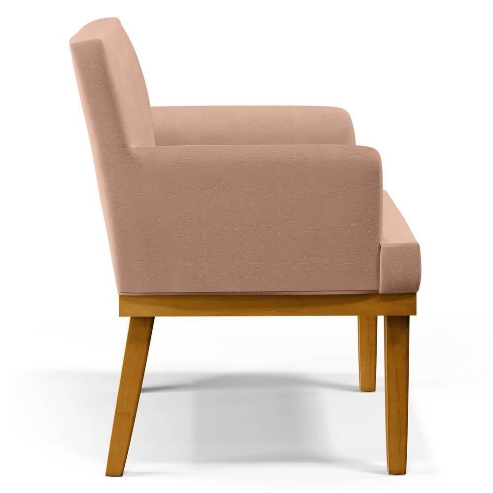 Kit 2 Poltronas Decorativas Vitória W01 Linho Rosê - Mpozenato - 7