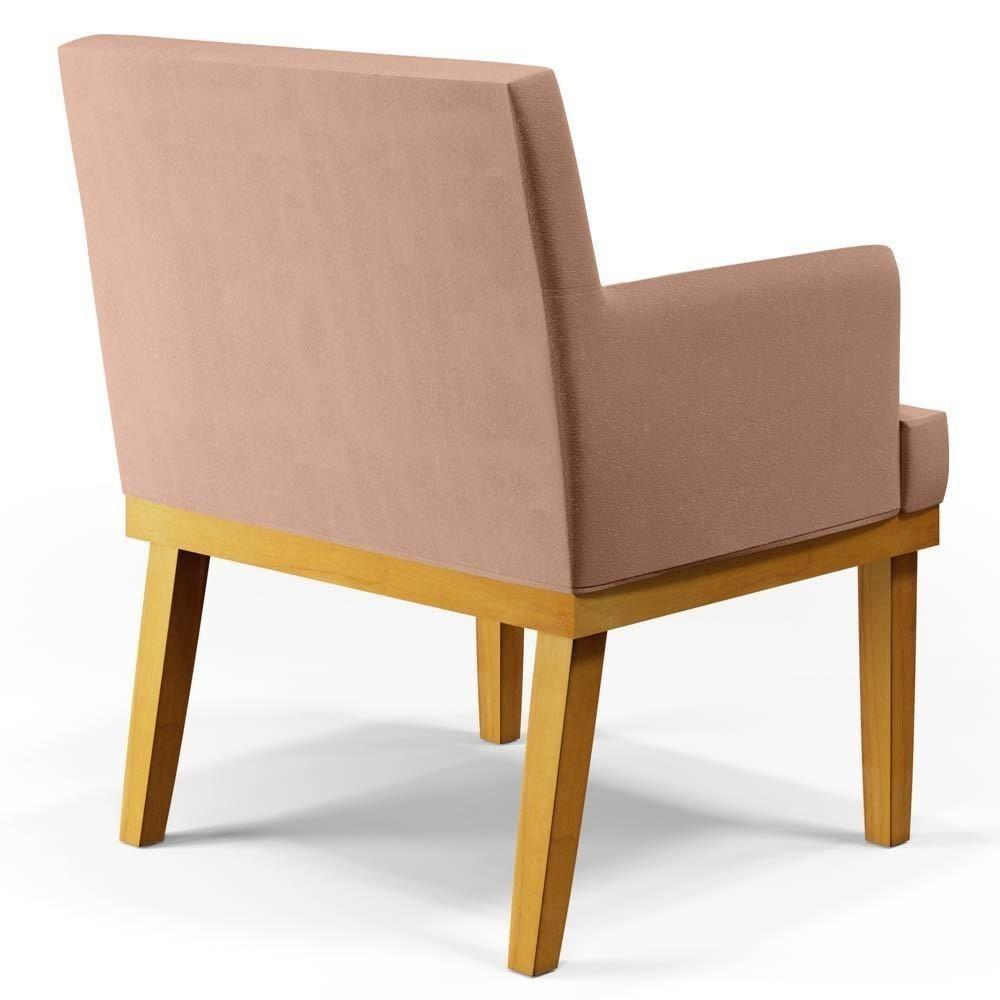 Kit 2 Poltronas Decorativas Vitória W01 Linho Rosê - Mpozenato - 8