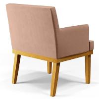 Kit 2 Poltronas Decorativas Vitória W01 Linho Rosê - Mpozenato - 8