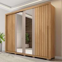 Guarda Roupa Casal 2 Portas De Correr Com Espelho Moviment Buriti/fendi - Caemmun - 2