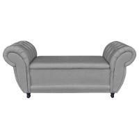 Recamier Baú Grécia 1,40 M Linho D'rossi Cor Grafite A26 - 6