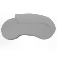 Sofá Living 2 Lugares 180cm Braço Direito Mozart D06 Bouclê Cinza - Mpozenato