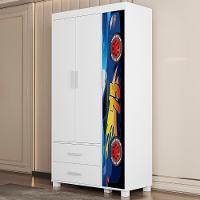 Guarda Roupa Infantil 89cm Com 3 Portas Carro Azul Z53 - Mpozenato - 2