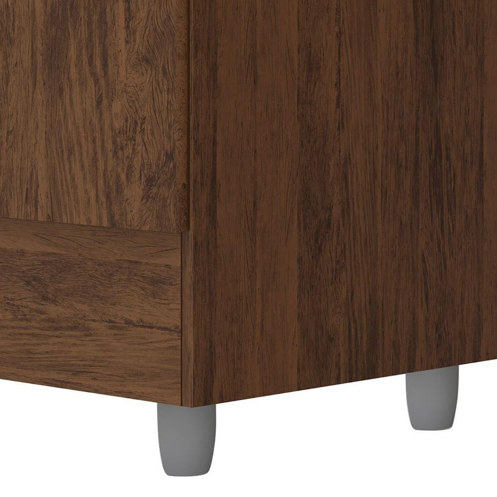 Guarda Roupa Solteiro 103cm Com Espelho Ideal Imbuia Rústico - Vila Rica - 10