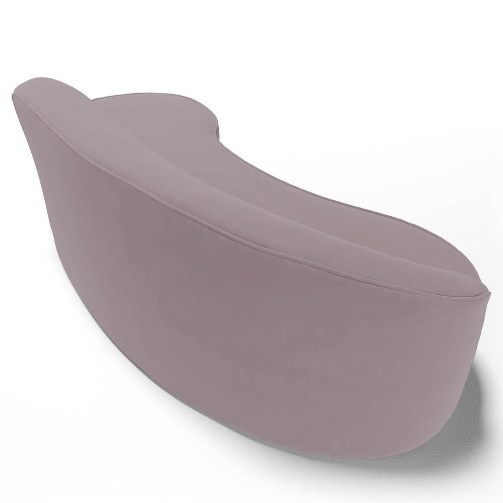 Sofá Living 2 Lugares 180cm Braço Esquerdo Mozart D06 Veludo Rosê - Mpozenato - 6