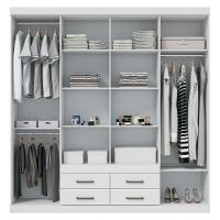 Guarda Roupa Casal 8 Portas 4 Gavetas Nápoles Branco - Santos Andirá - 3