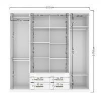 Guarda Roupa Casal 8 Portas 4 Gavetas Nápoles Branco - Santos Andirá - 4