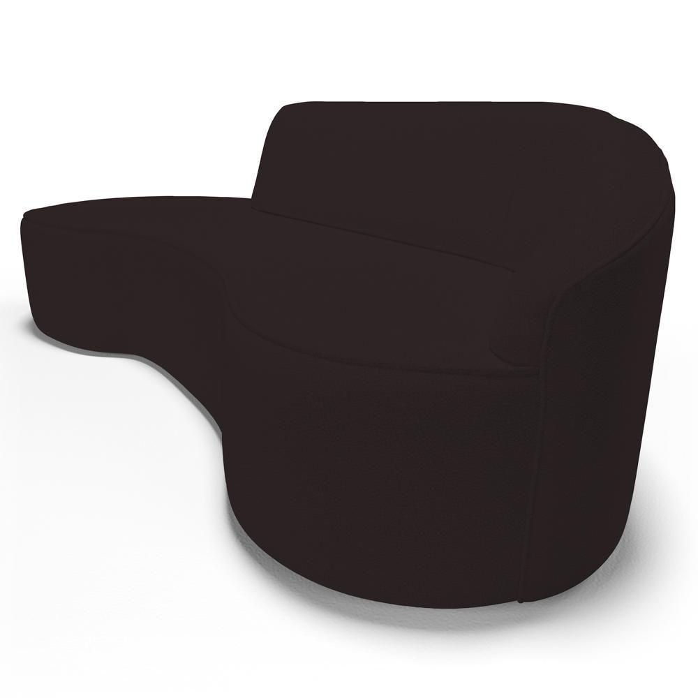 Sofá Living 4 Lugares 280cm Braço Direito Mozart D06 Sintético Marrom - Mpozenato - 6