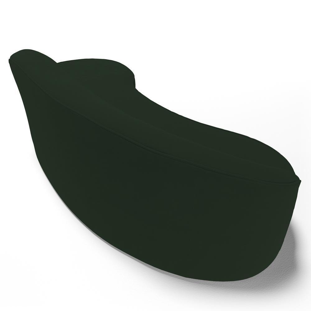 Sofá Living 4 Lugares 300cm Braço Esquerdo Mozart D06 Veludo Verde - Mpozenato - 6