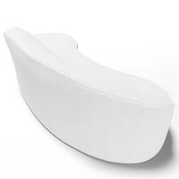 Sofá Living 3 Lugares 260cm Braço Esquerdo Mozart D06 Sintético Branco - Mpozenato - 6