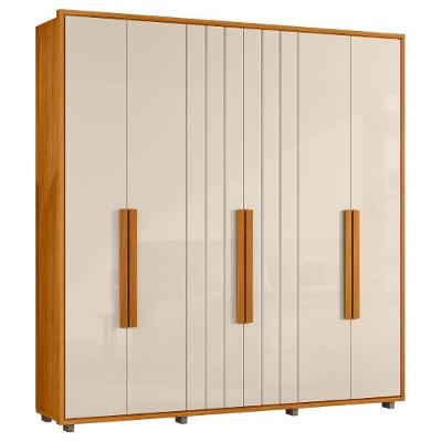 Guarda Roupa Casal 230cm Com 6 Portas Barok Off/cinamomo Z10 - Mpozenato