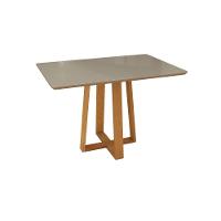 Conjunto Sala De Jantar Madeira Maciça 4 Cadeiras Kappesberg Freijó Boucle Bege - 3