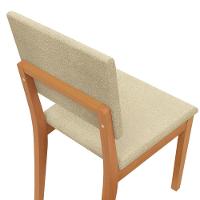 Conjunto Sala De Jantar Madeira Maciça 4 Cadeiras Kappesberg Freijó Boucle Bege - 6